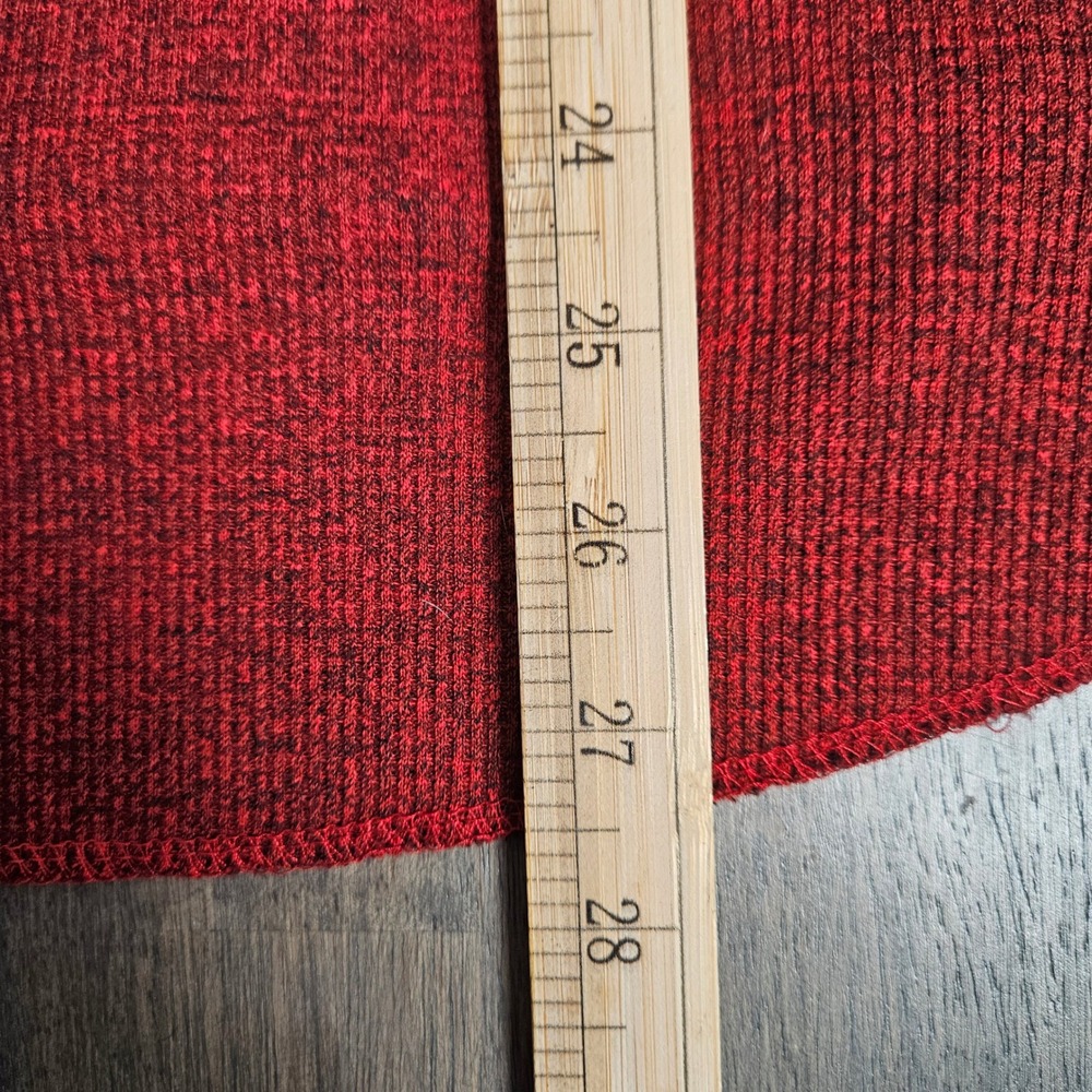 Ecko Unltd Mens M Thermal Knit Shirt Waffle Crewneck Long Sleeve Red Streetwear - Picture 8 of 9